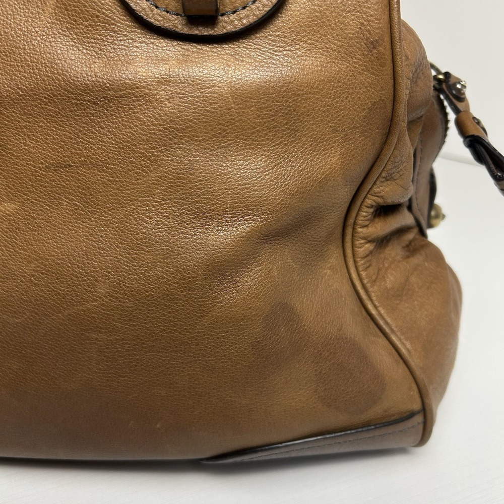 Vintage Juicy Couture Tan Brown Leather Shoulder Bag Y2K - Picture 6 of 16